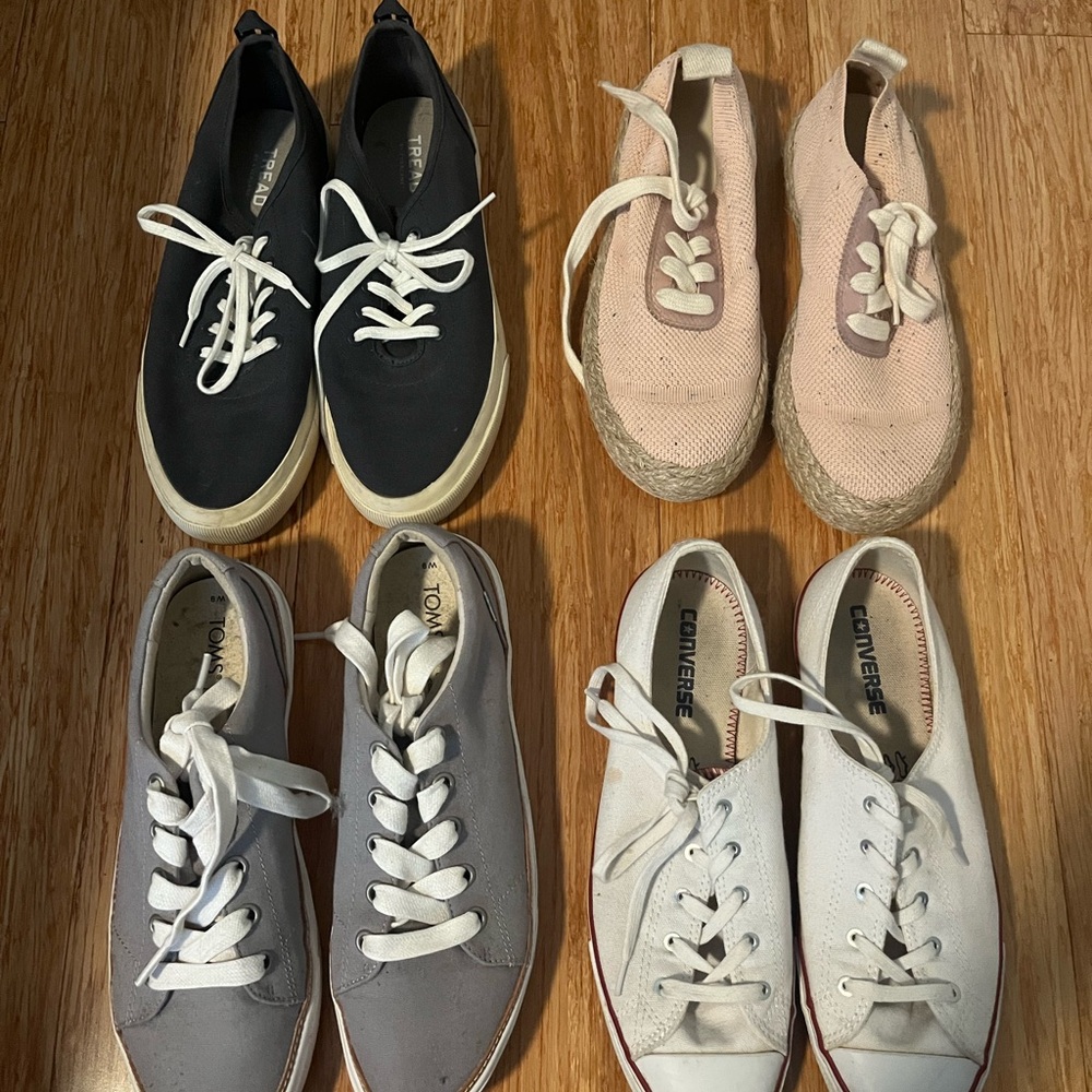 Converse, Tom’s, Madewell Sneakers & Pink Anthropologie Sneakers